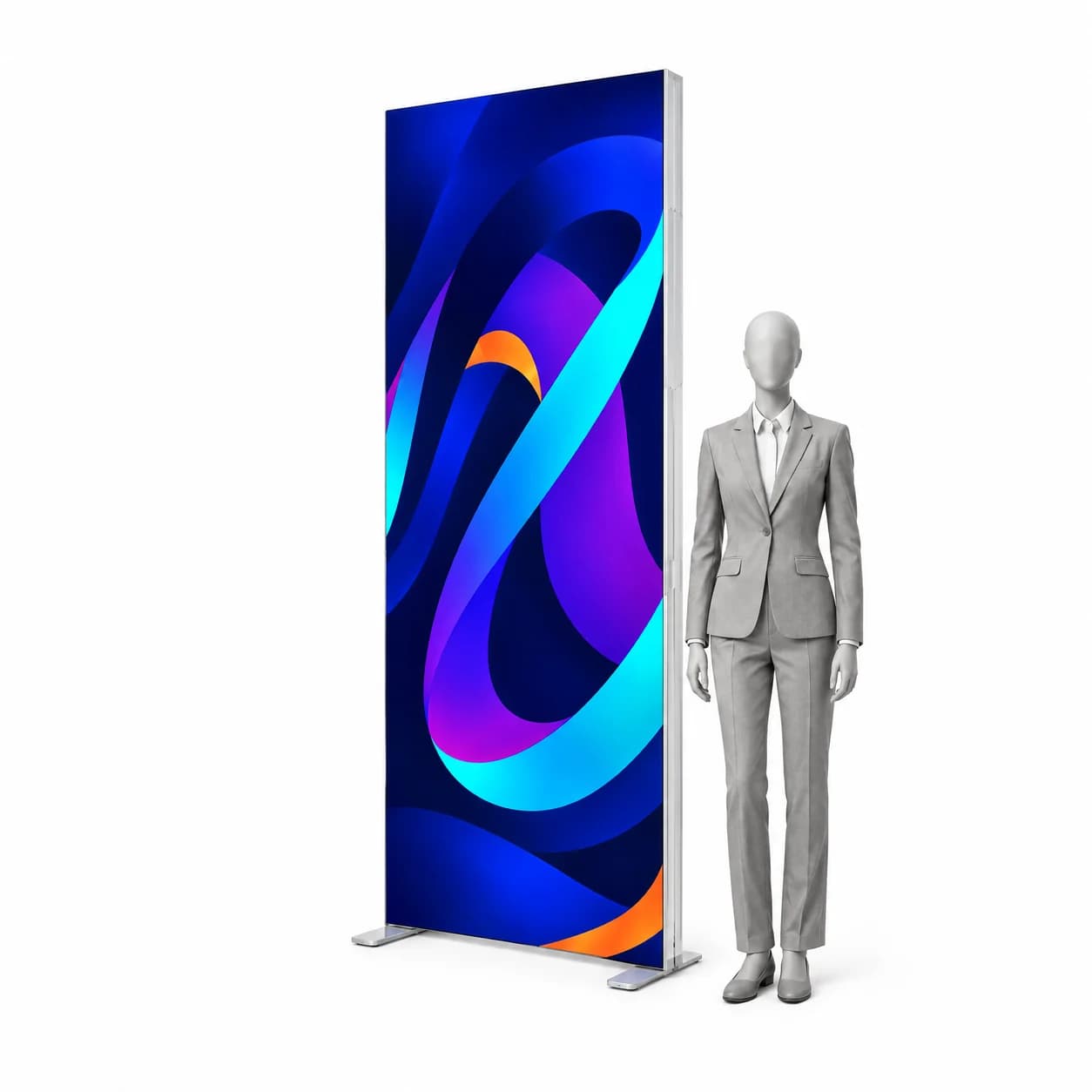 Leuchtwand LED BOX PRO 100x250 mit Druck