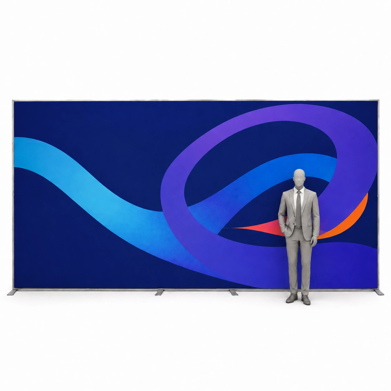 Leuchtwand LED Backlight 500 × 250 cm mit Grafik
