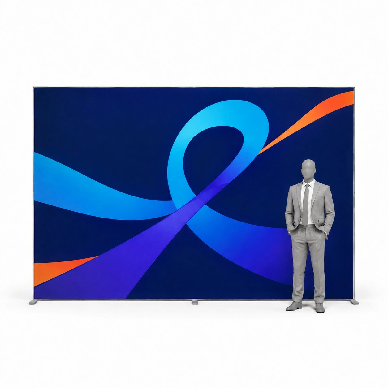 Leuchtwand LED Backlight 400 × 250 cm mit Grafik